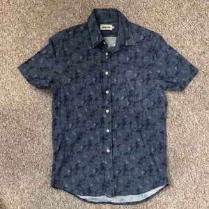 Taylor Stitch Men’s Navy Patterned Casual Shirt Size S38